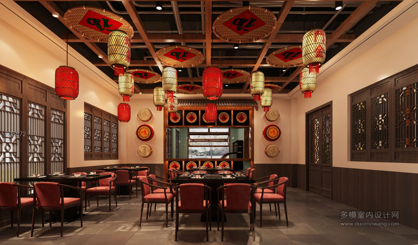 新中式潮汕火锅店1F散座区静态 (1)