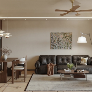 现代中古风 客餐厅 单张2