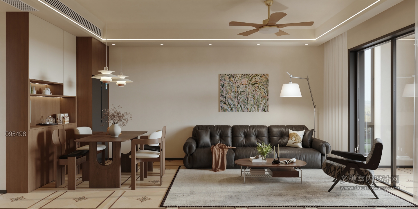 现代中古风 客餐厅 单张2