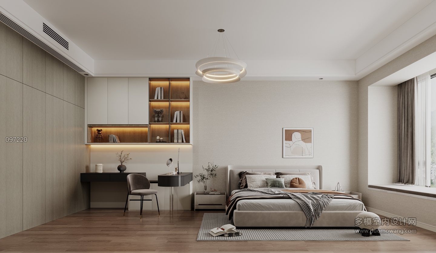 现代主卧特写