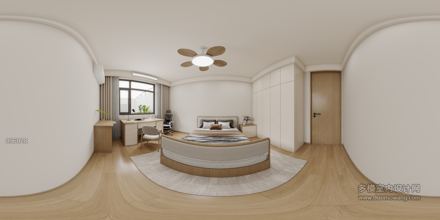 现代-卧室1全景