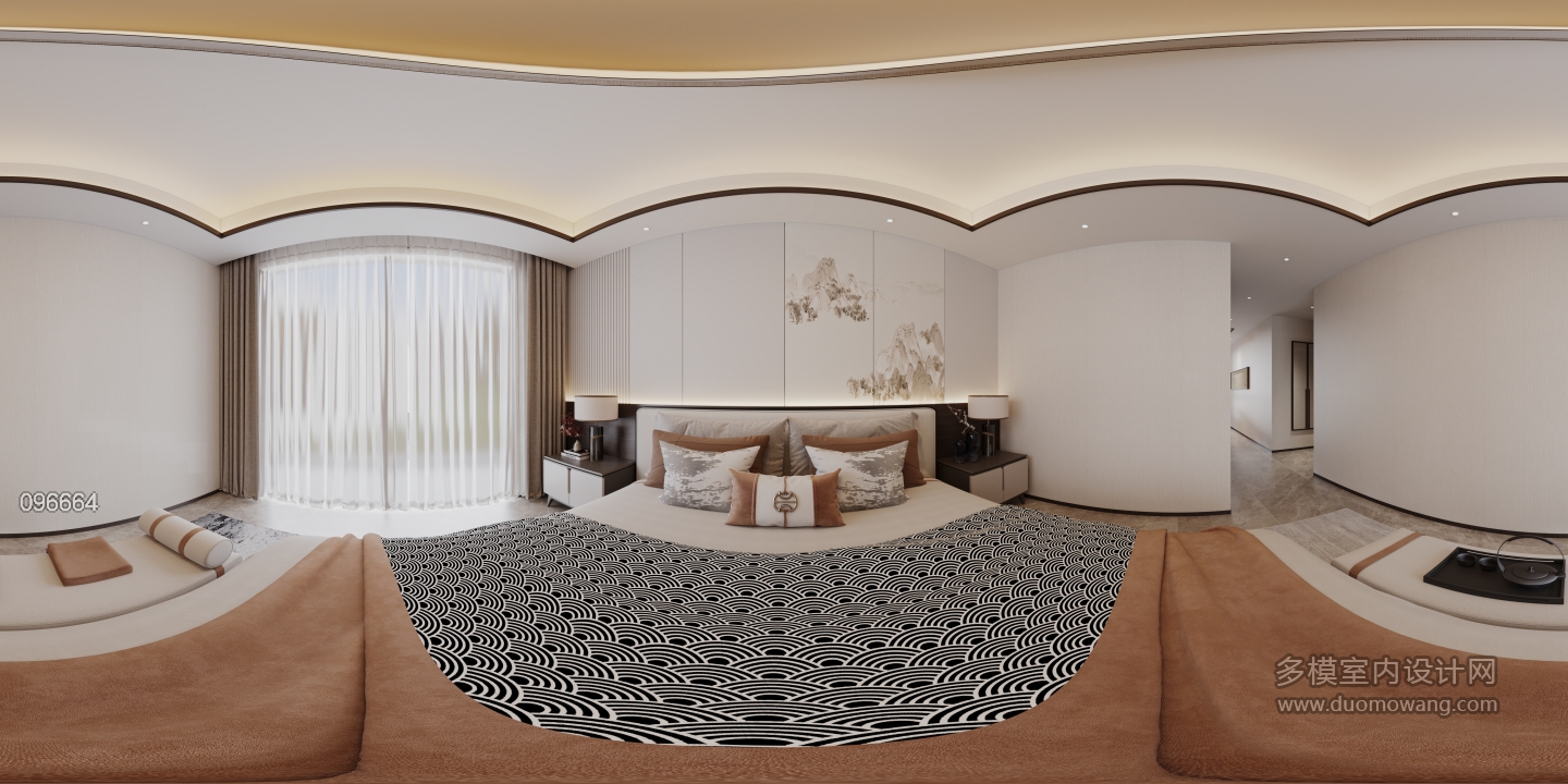 新中式三楼卧室