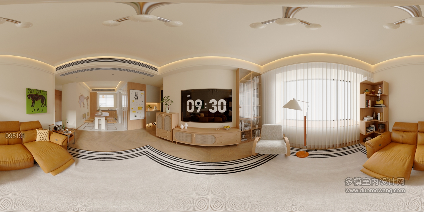 现代客厅改全景