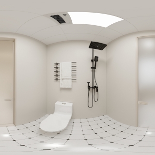 现代奶油卫生间 (2)