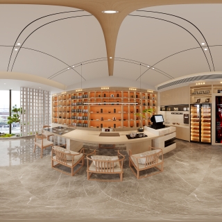 现代烟酒店全景