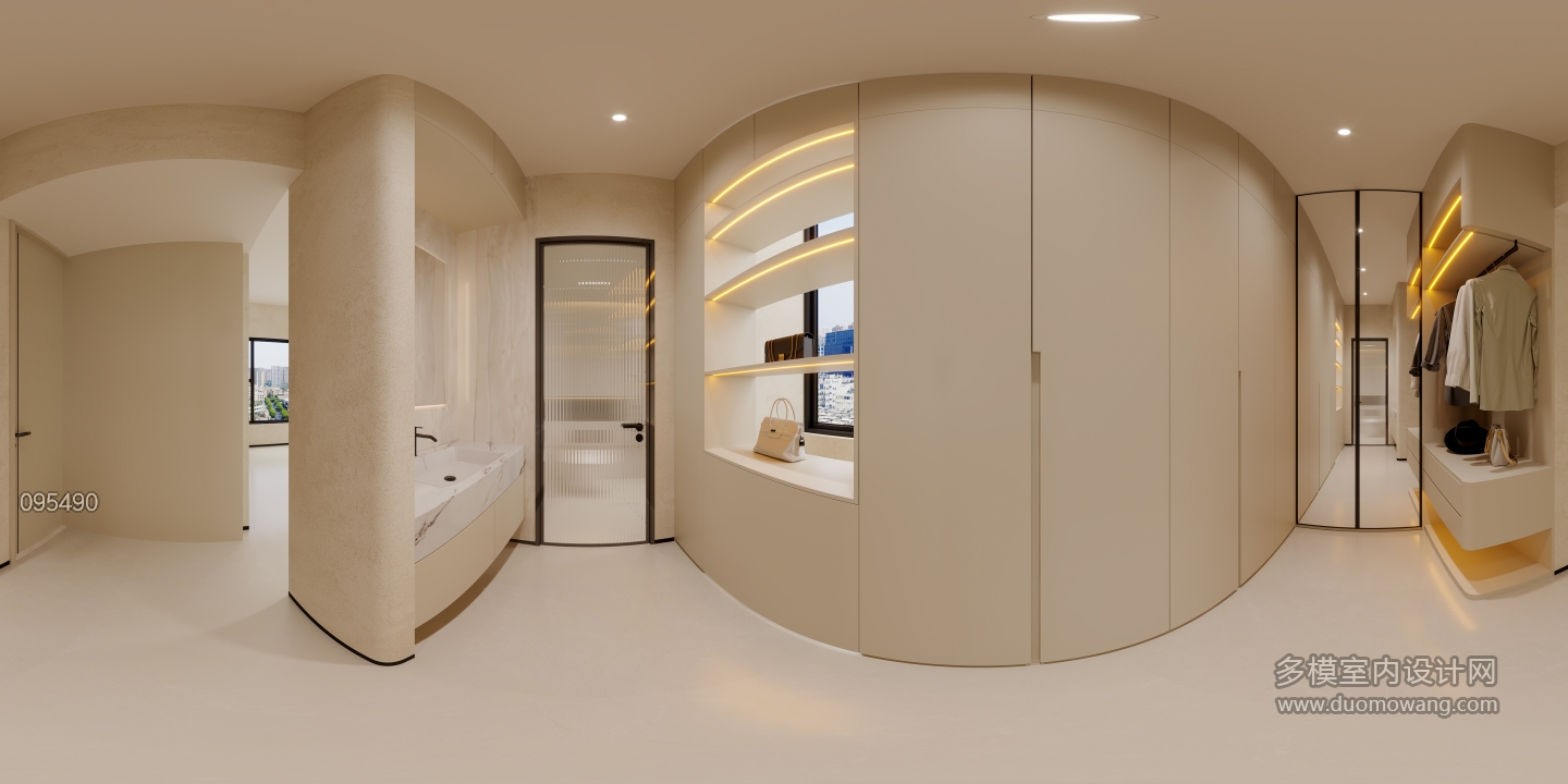 现代衣帽间全景