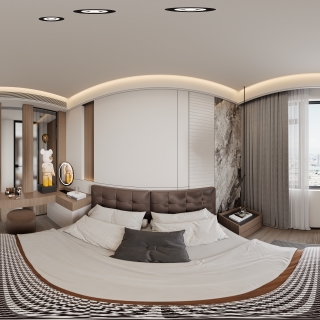 现代主卧全景