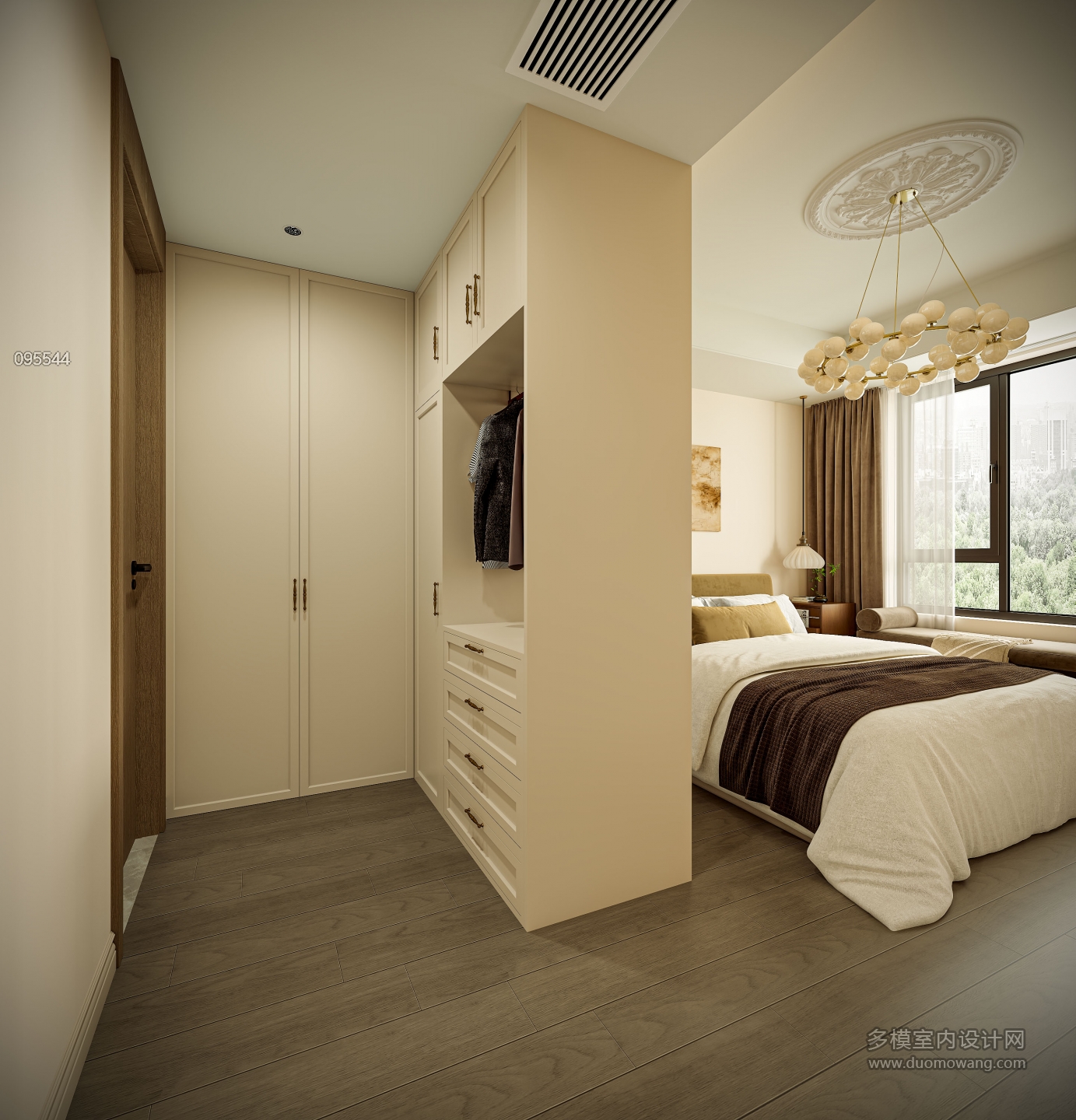 简欧家装主卧梳妆台