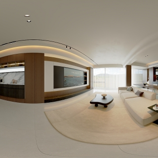 现代客餐厅全景