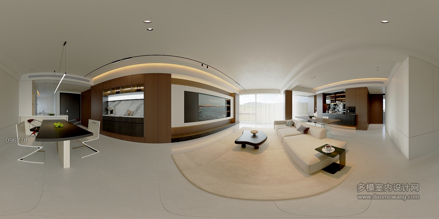 现代客餐厅全景