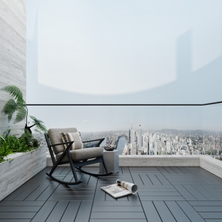 现代轻奢露台特写