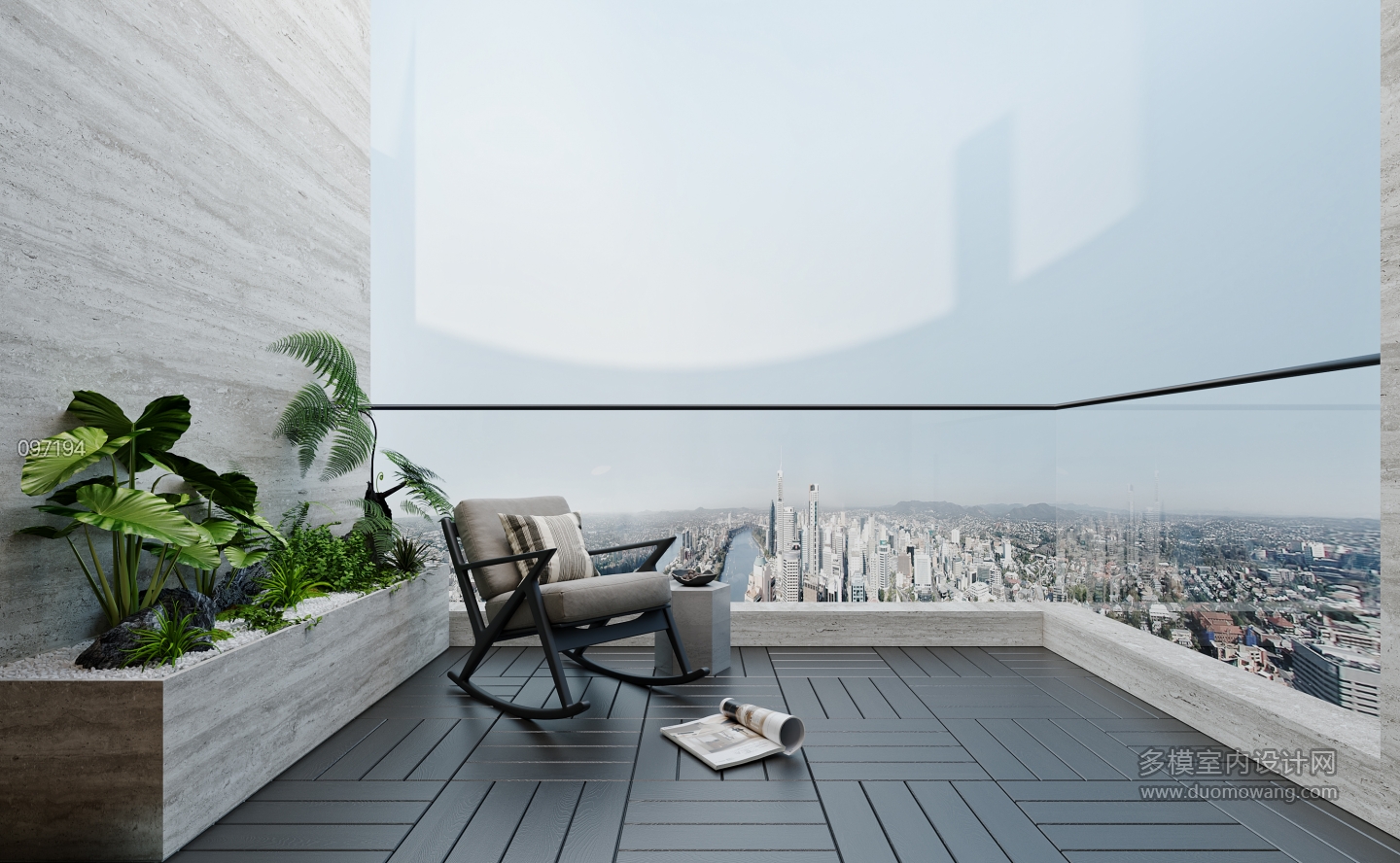 现代轻奢露台特写