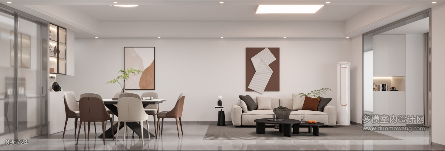 现代客餐厅沙发背景墙