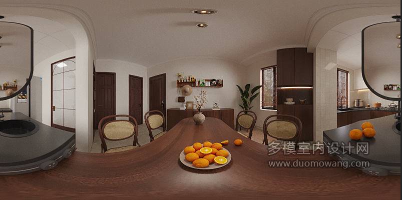 中古风餐厅全景