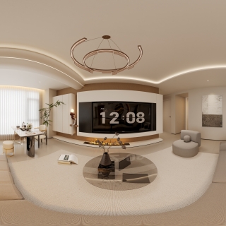 现代客厅全景