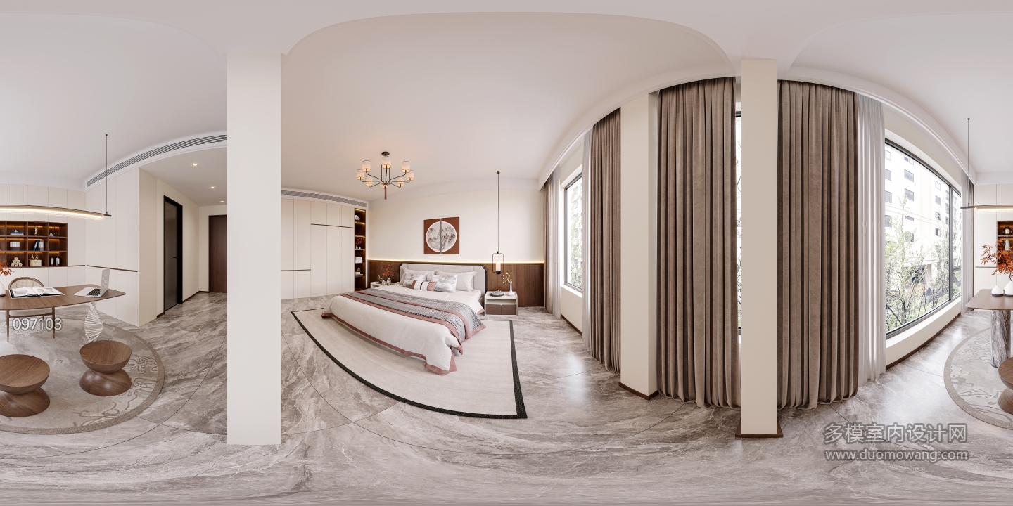 新中式3f主卧360