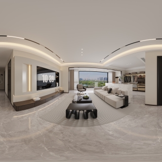 现代客餐厅全景