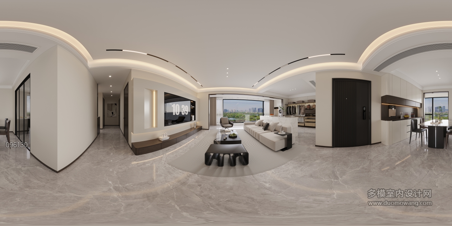 现代客餐厅全景