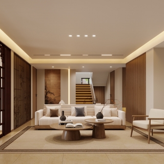 新中式沙发背景