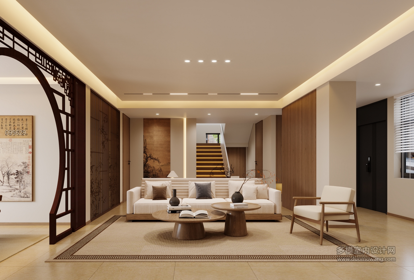 新中式沙发背景