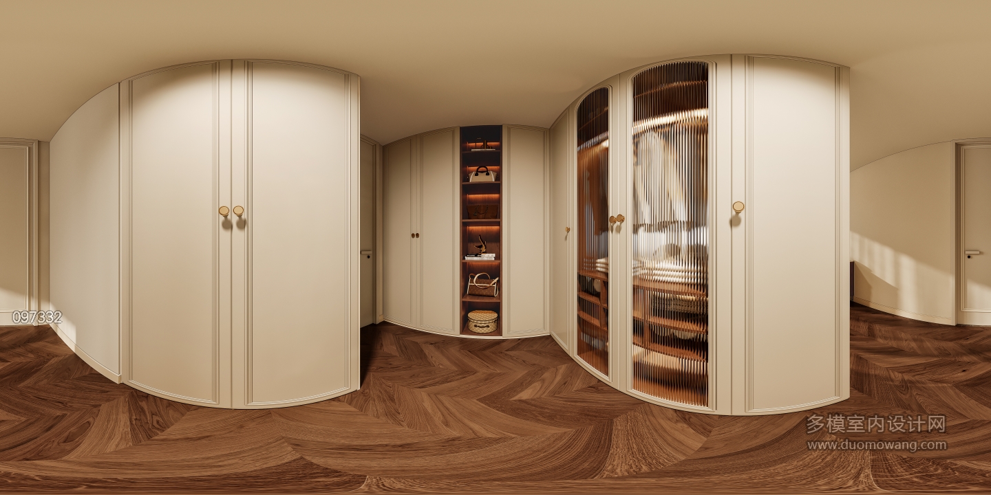 法式衣帽间全景