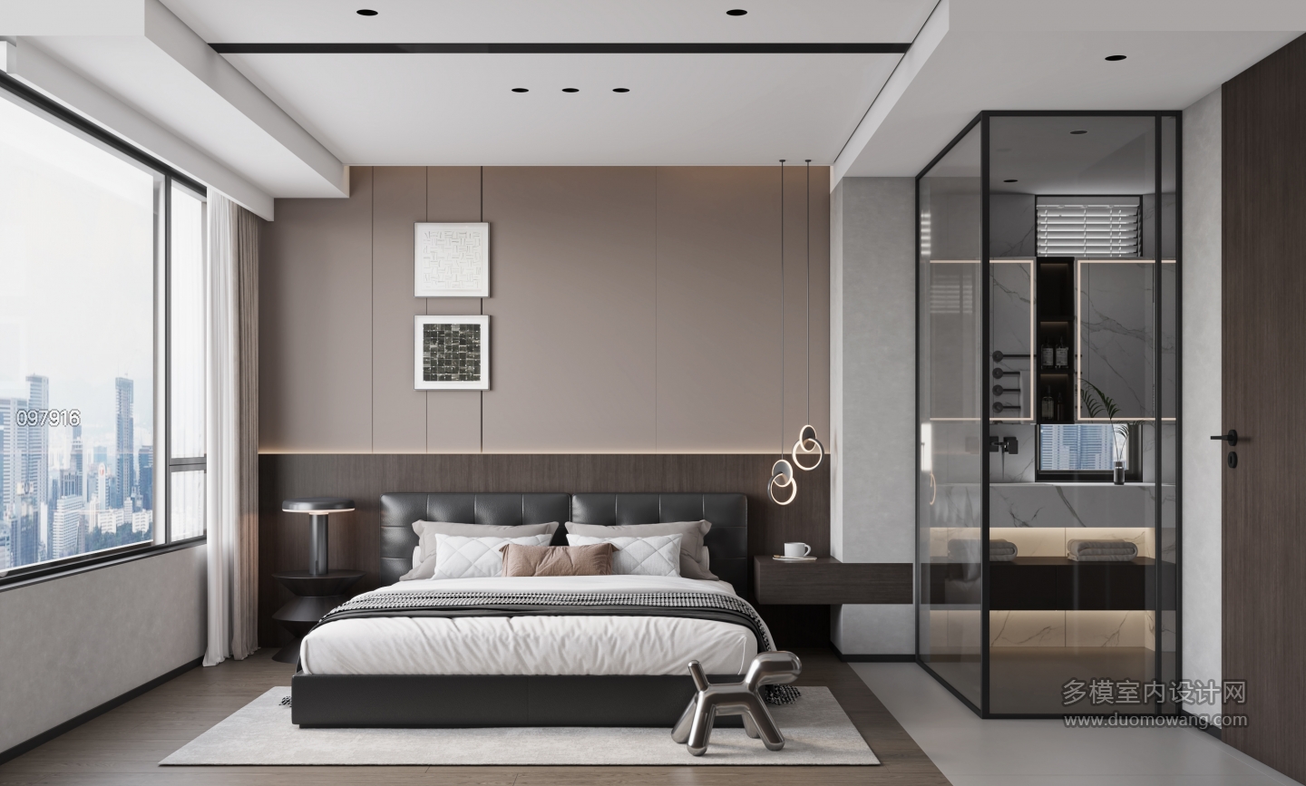 现代主卧单