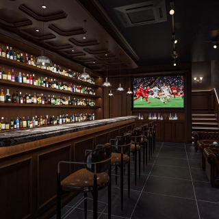 美式雪茄吧大厅单张