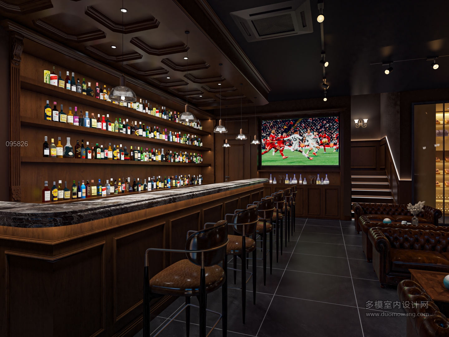 美式雪茄吧大厅单张