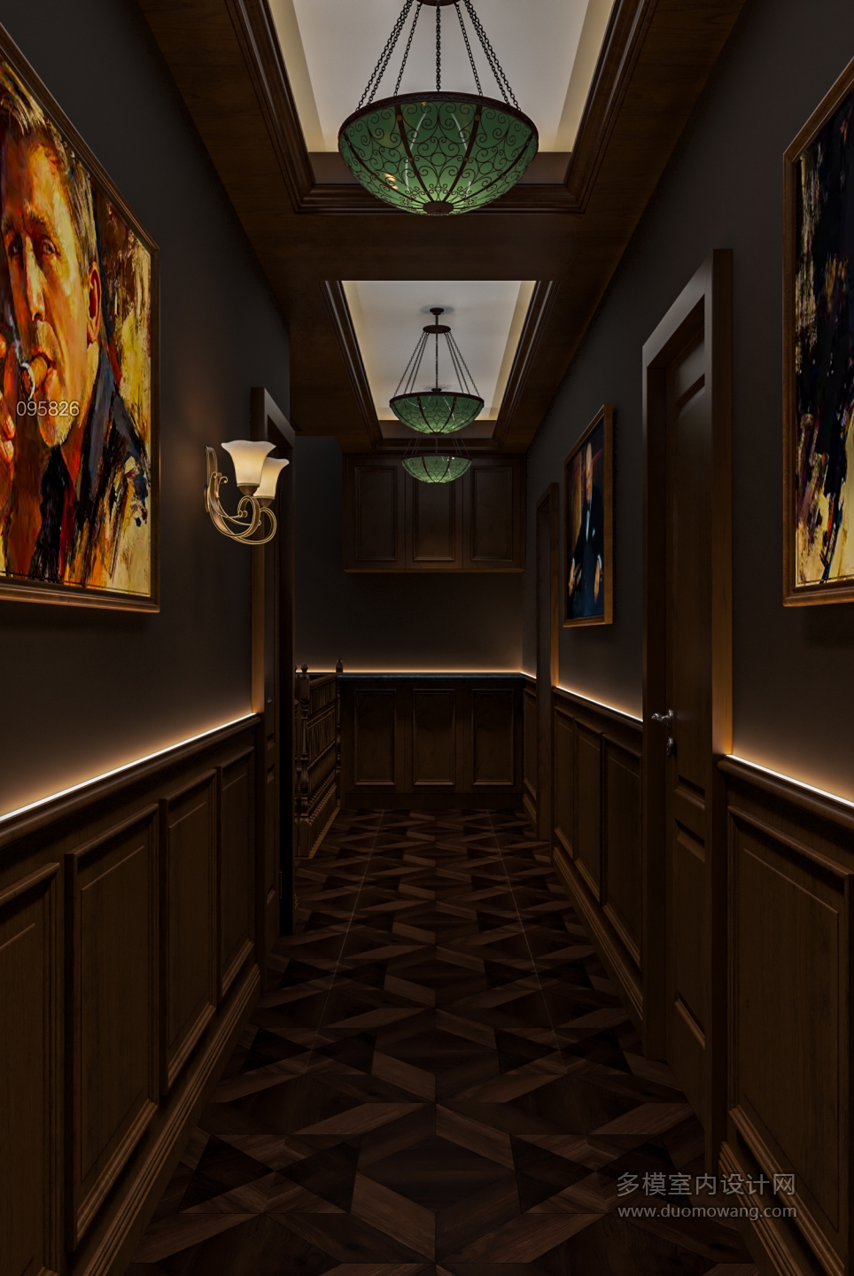 美式雪茄吧二楼过道单张