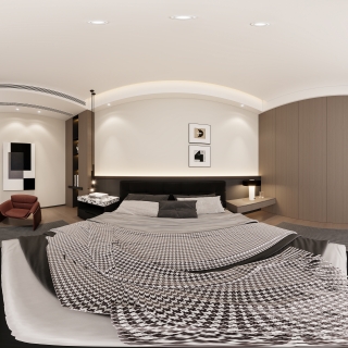 一层意式卧室-全景