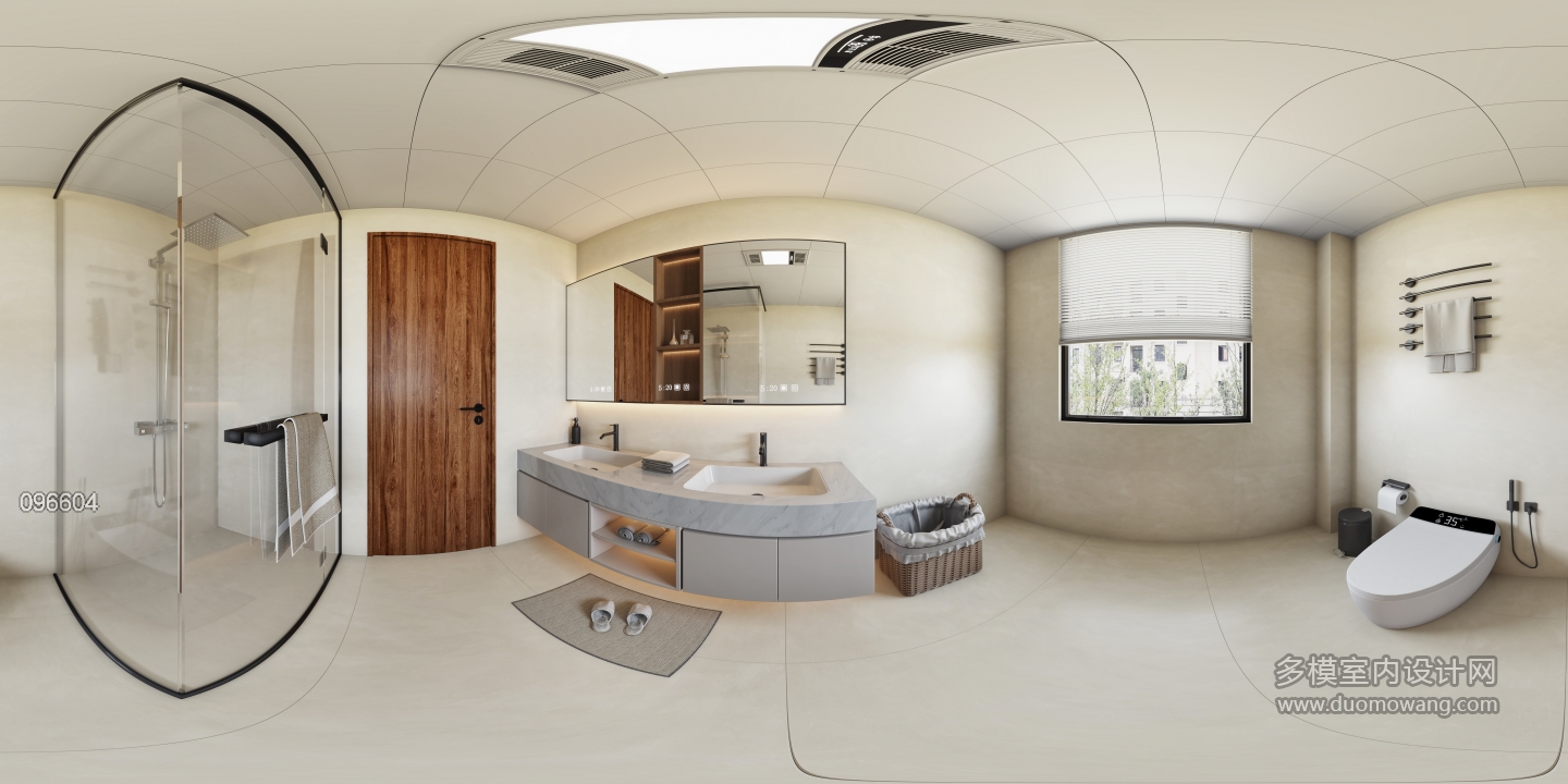 现代主卧卫全景