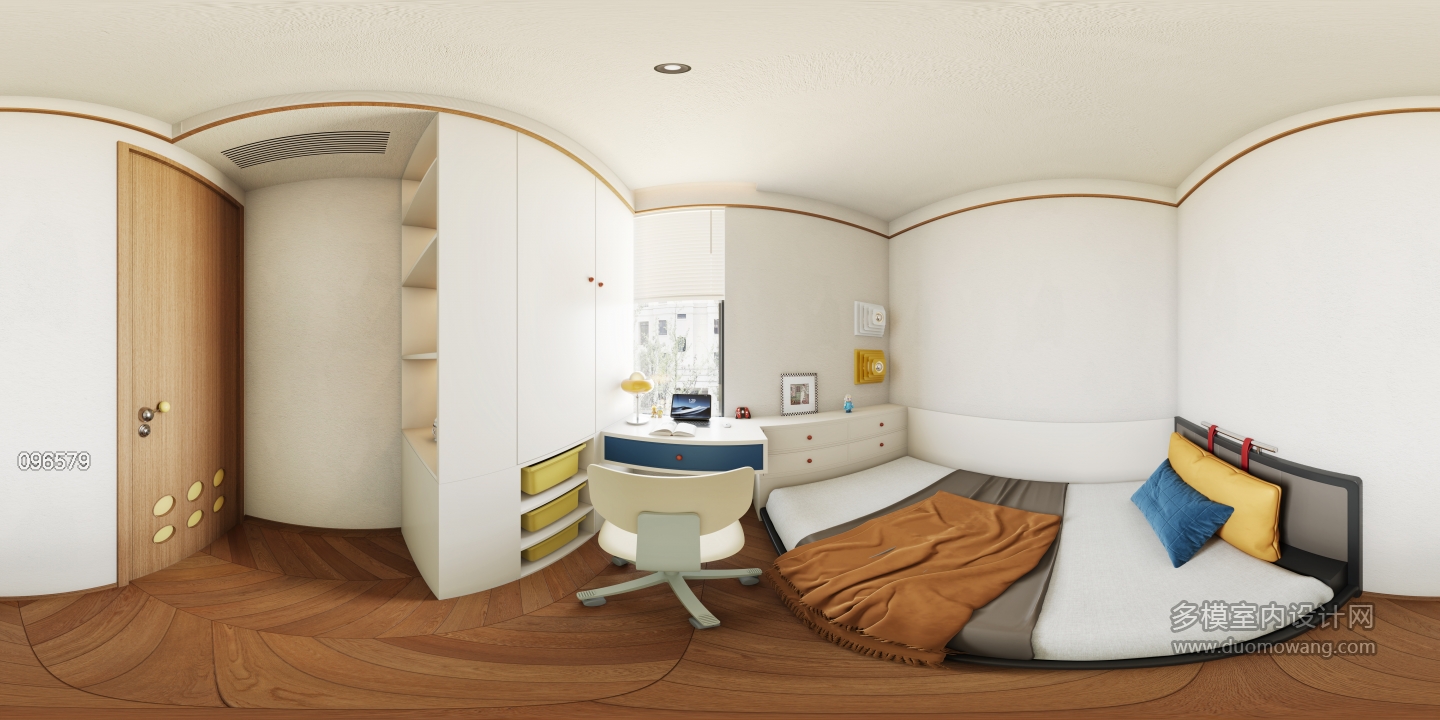 现代次卧全景