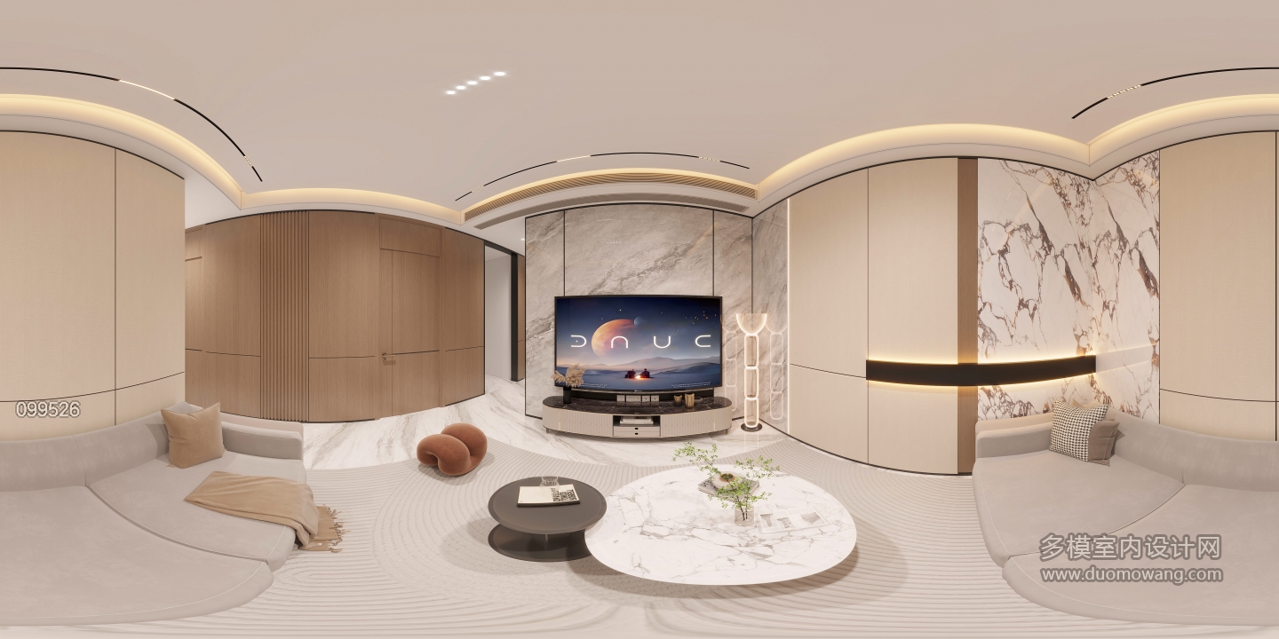 现代360二层起居室