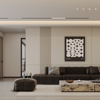 意式客厅-沙发墙