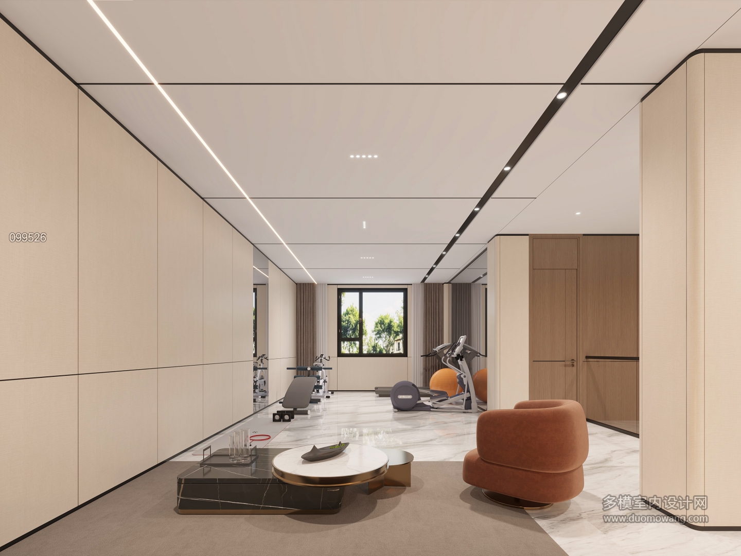 现代四层多功能健身区