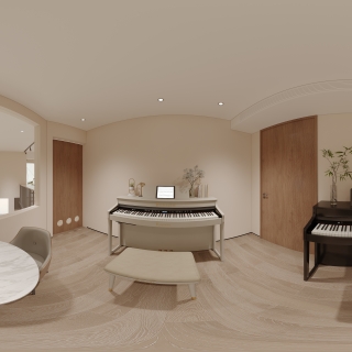 负一楼琴室全景