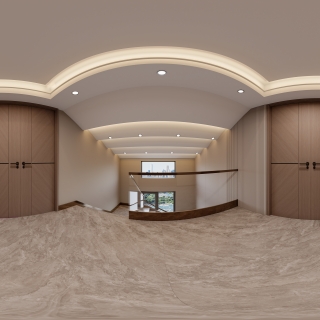 意式别墅 3楼楼梯间全景