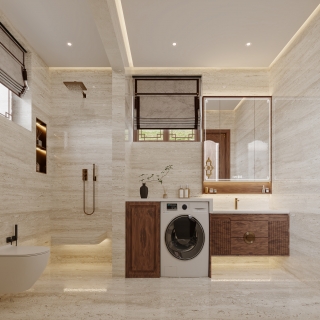 中式卫生间特写