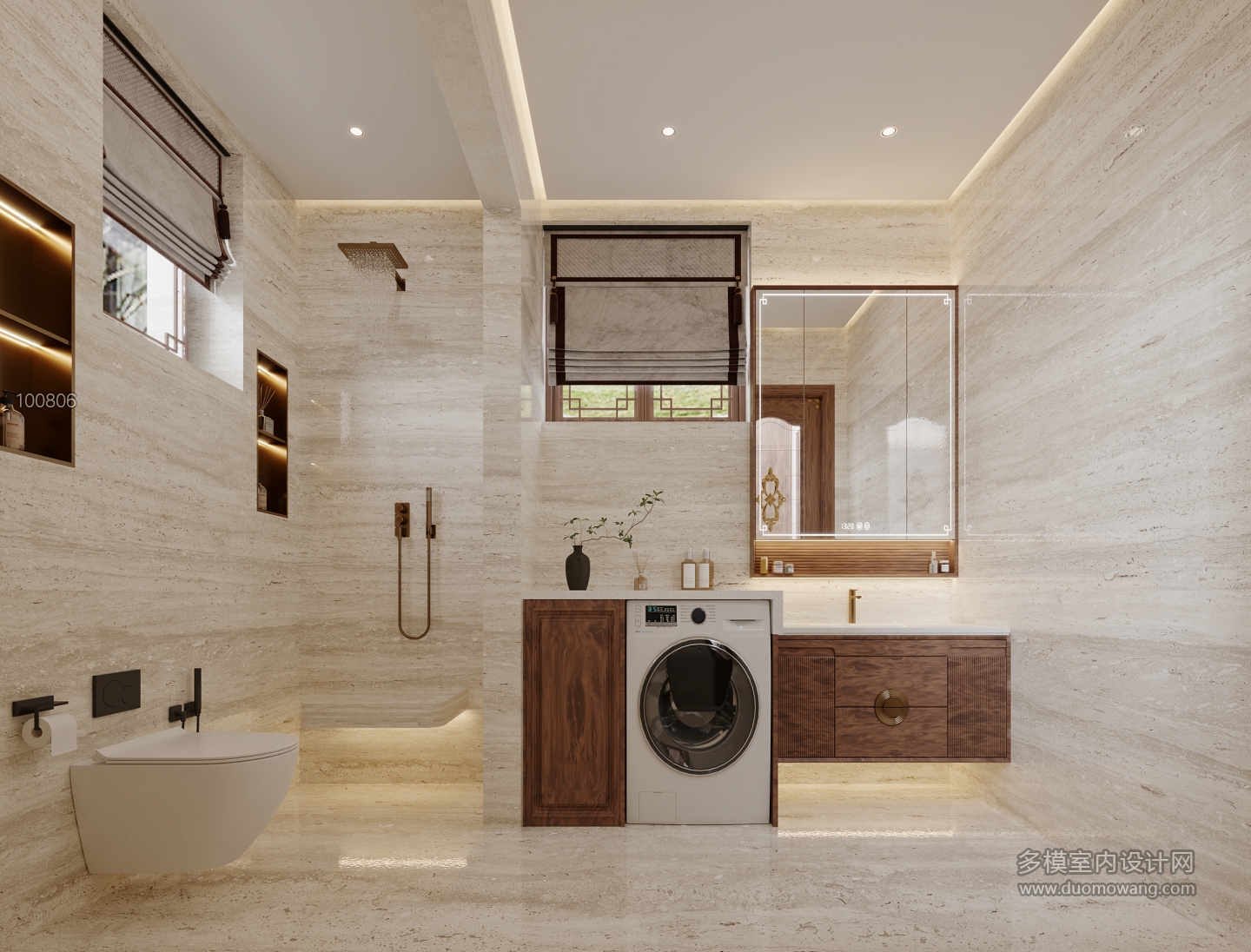 中式卫生间特写