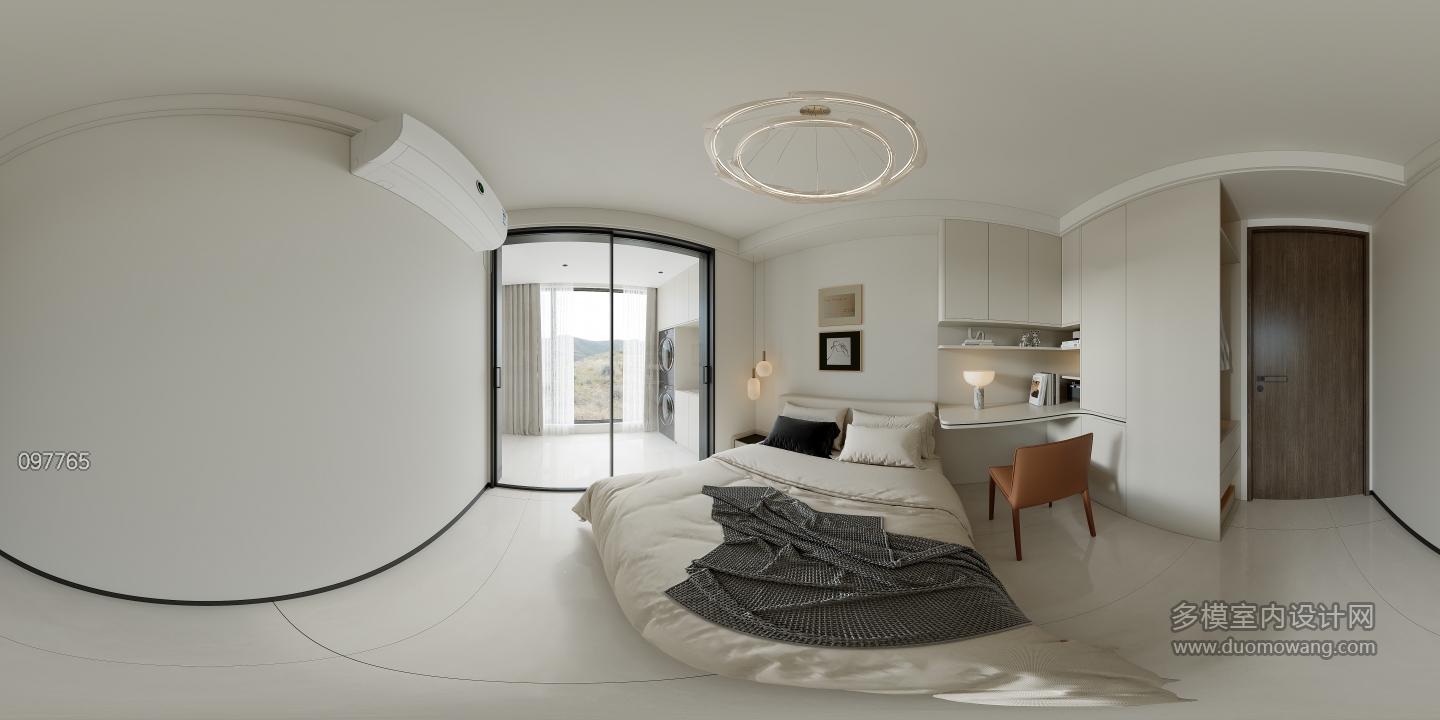 现代卧室全景