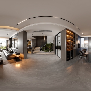 现代客餐厅全景