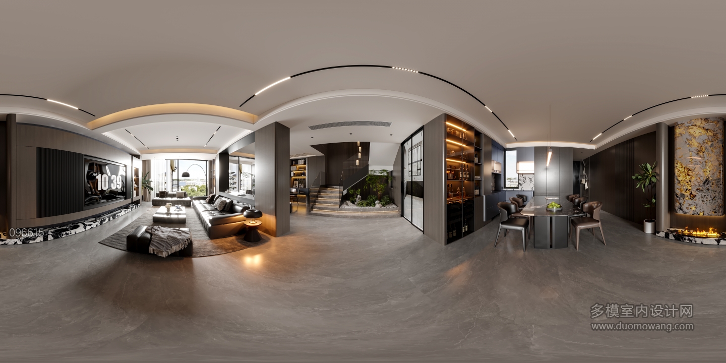 现代客餐厅全景