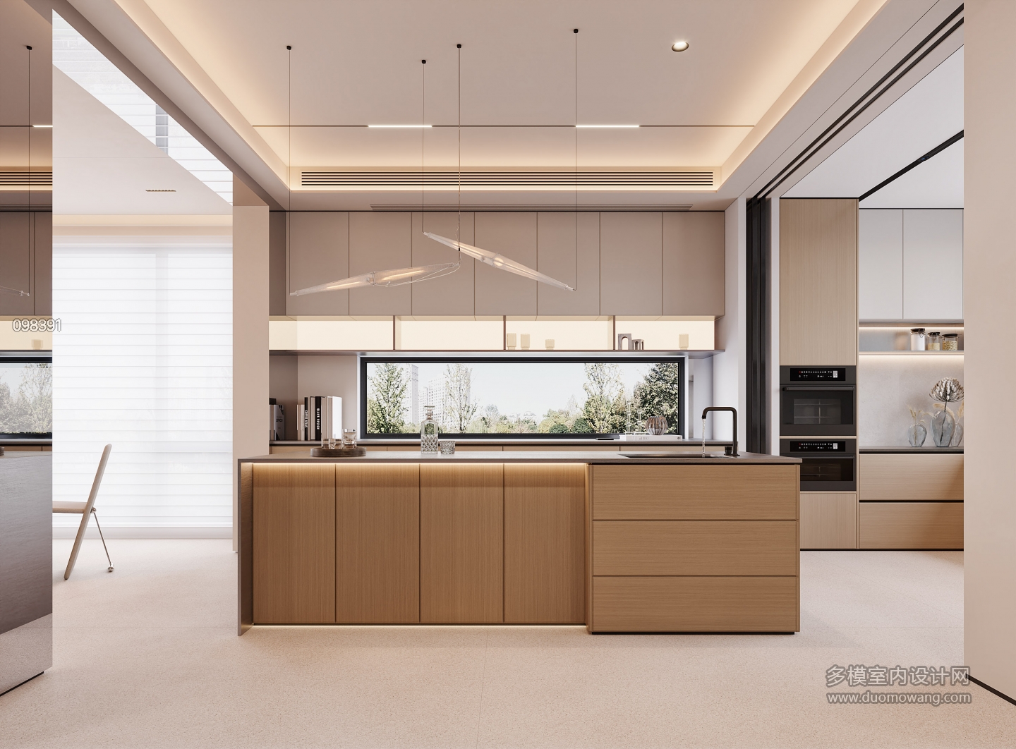 现代一层中岛特写