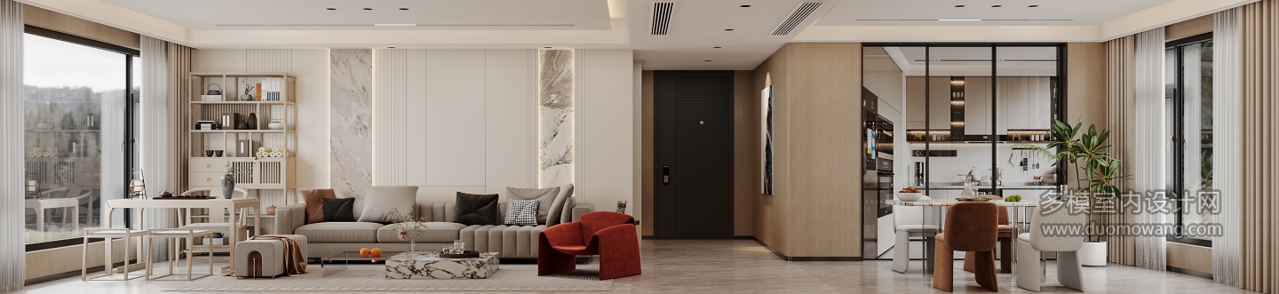 现代-客厅特写1