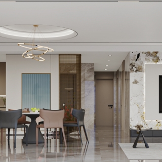 现代客餐厅特写