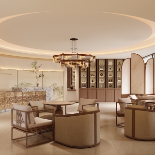 新中式养老前台接待区 (2)