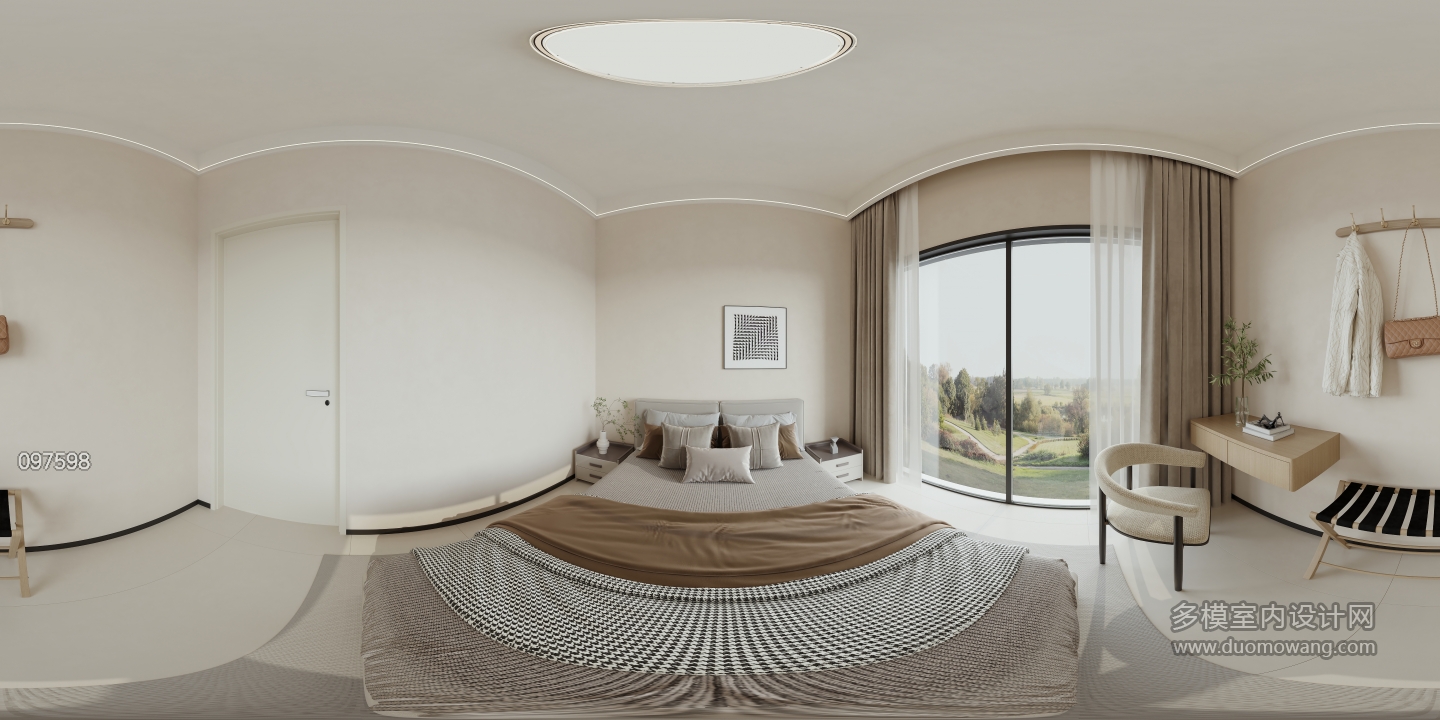 现代二楼 卧室3 全景