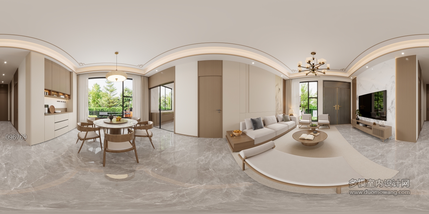 现代客餐厅全景