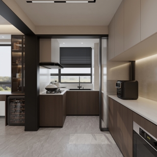 现代 厨房 单张