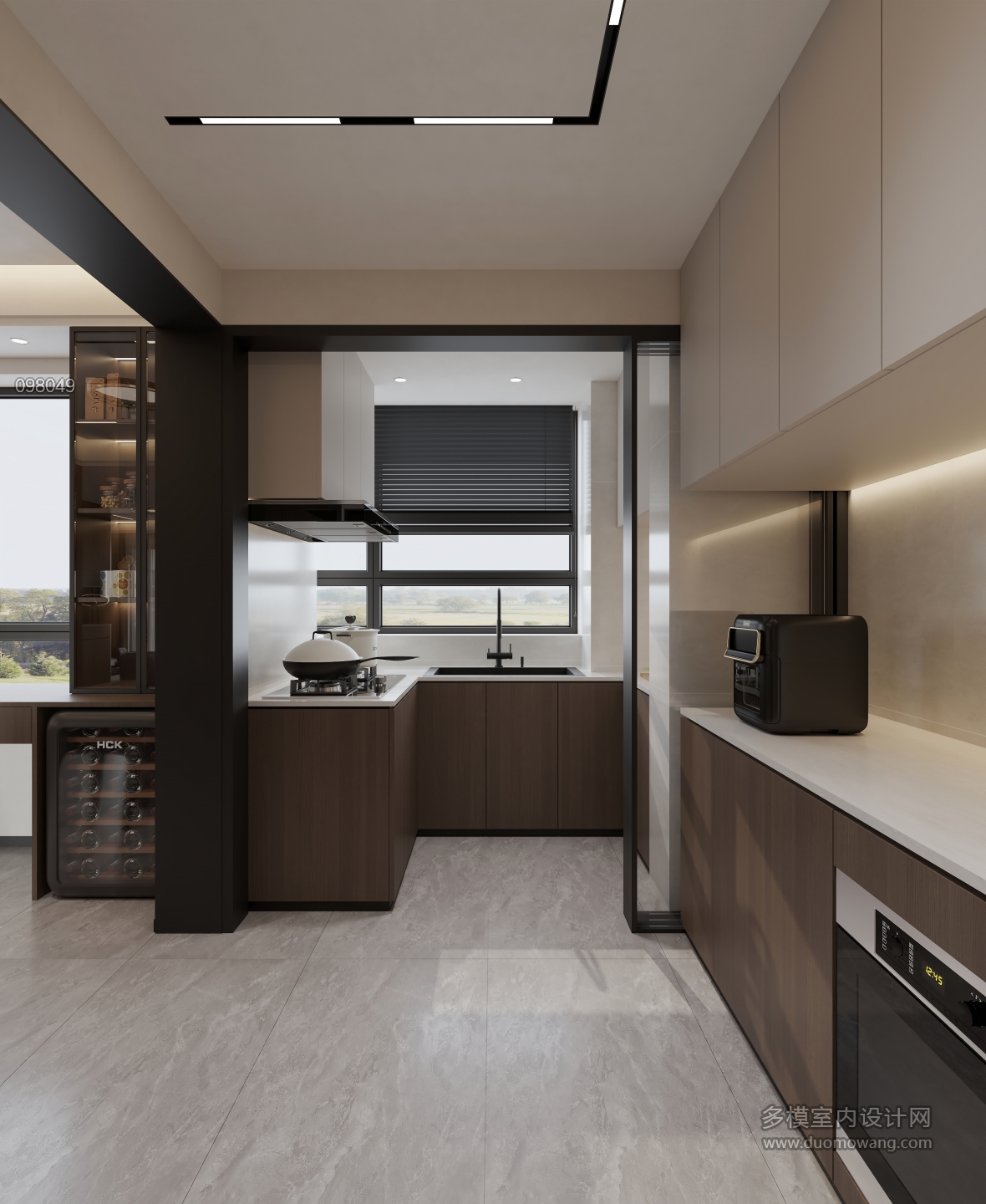 现代 厨房 单张